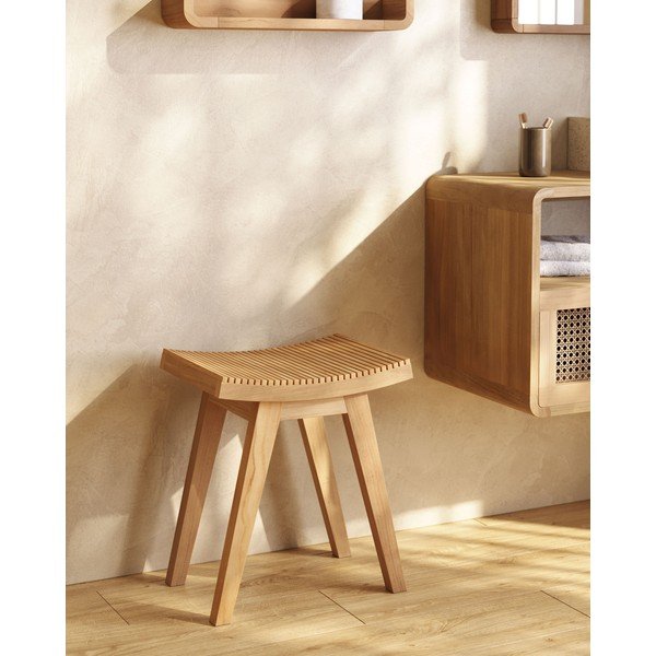 Stolička z teakového dreva v prírodnej farbe Vicentina – Kave Home-image-1