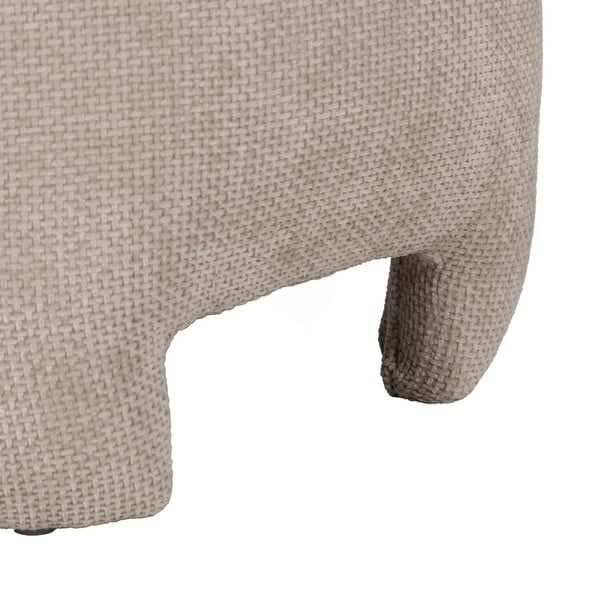 Béžový ženilkový taburet – Ixia-image-3