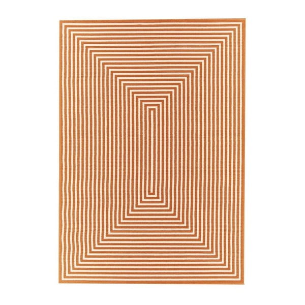Oranžový vonkajší koberec Floorita Braid, 200 × 285 cm