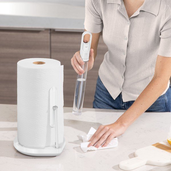 Biely oceľový držiak na kuchynské utierky – simplehuman-image-1