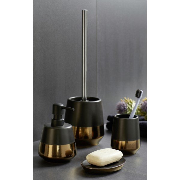 Čierna keramická súprava doplnkov do kúpeľne Brandol – Wenko-image-1