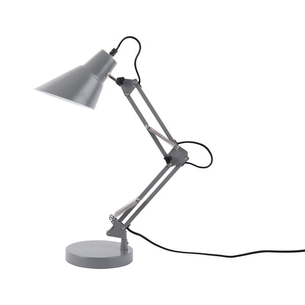 Sivá železná stolová lampa Leitmotiv Fit