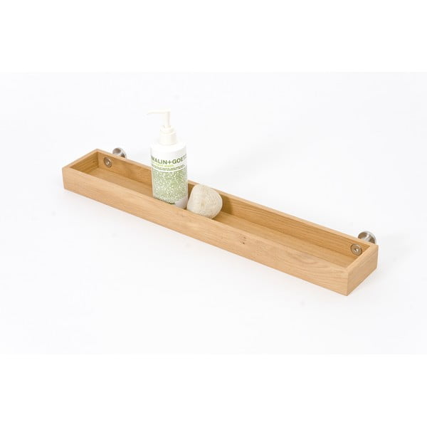 Nástenná kúpeľňová polica z dubového dreva Wireworks Yoku-image-4