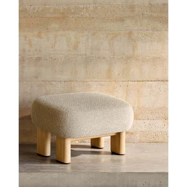 Béžová ženilková podnožka Nema – Kave Home-image-1