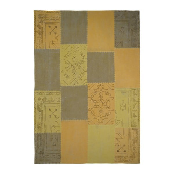 Horčicovohnedý ručne tkaný koberec Kayoom Emotion, 120 x 170 cm