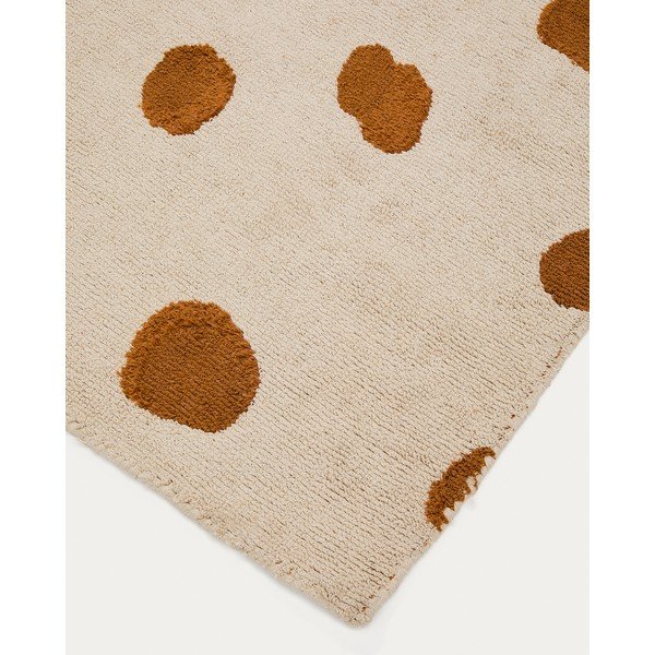 Krémový prateľný/ručne tkaný bavlnený detský koberec 90x150 cm Tandani – Kave Home-image-3