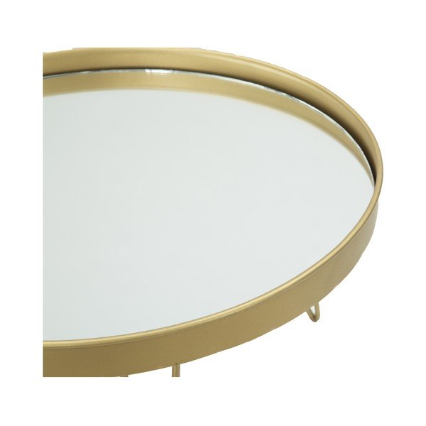 Príručný servírovací podnos v zlatej farbe na nôžkach Mauro Ferretti, ⌀ 36,5 cm-image-2