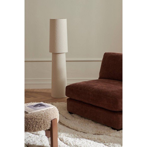 Krémovobiela stojacia lampa z materiálu bouclé (výška  119 cm) Philo – Ellos Home-image-3