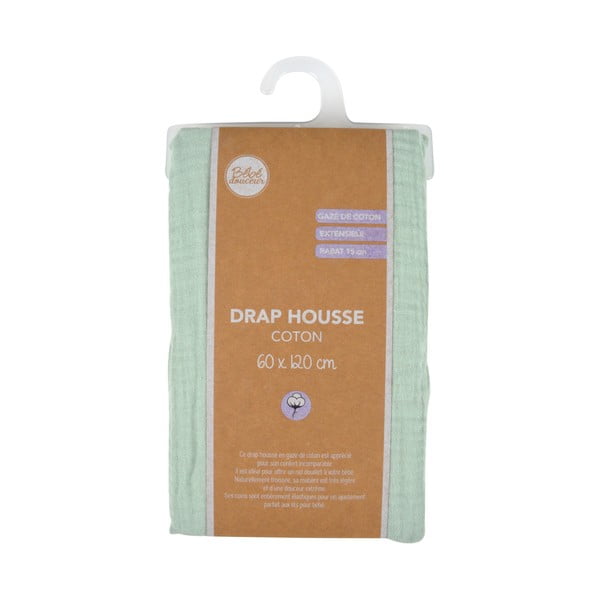 Napínacia mušelínová detská plachta do postieľky 60x120 cm – Bébé Douceur-image-4