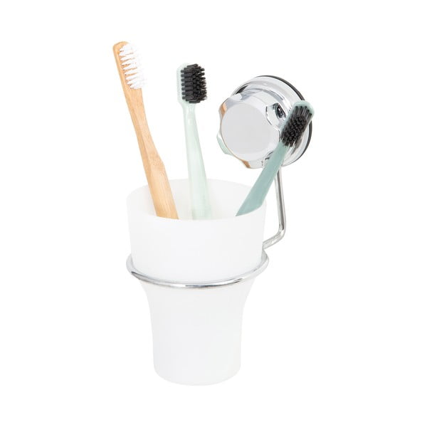 Samodržiaci kovový téglik na zubné kefky v striebornej farbe Bestlock Bath – Compactor