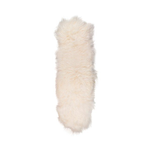 Kožušinový koberec s dlhým vlasom Natural White