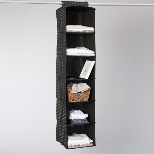 Čierny závesný organizér so 6 priehradkami Compactor Garment-image-1