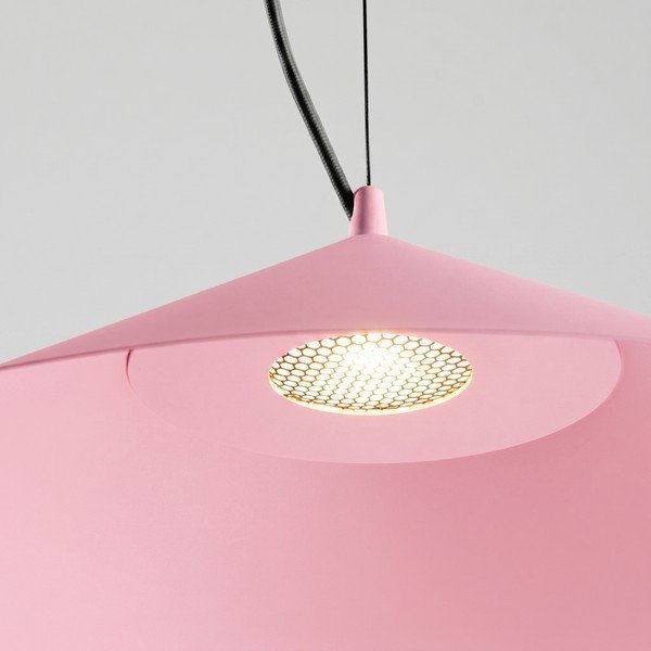 Ružové kovové LED závesné svietidlo ø 50 cm FINT – Thoro-image-2
