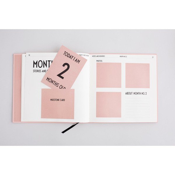 Ružová detská spomienková knižka Design Letters Baby's First Book-image-3