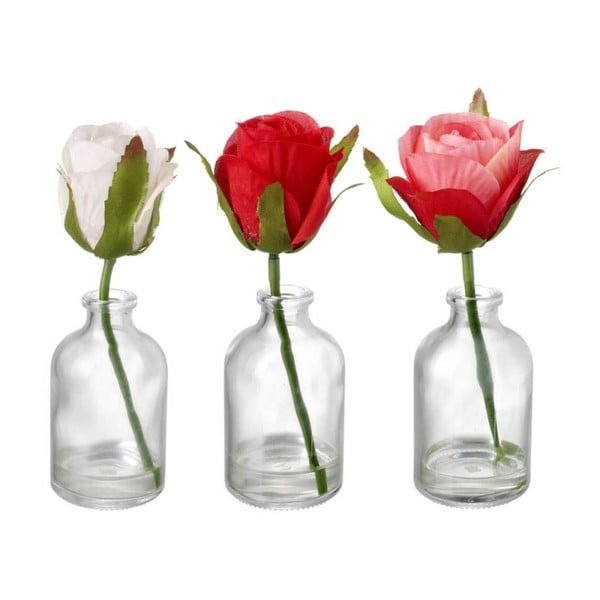 Sada 3 dekoratívnych kvetín Heaven Sends Rose