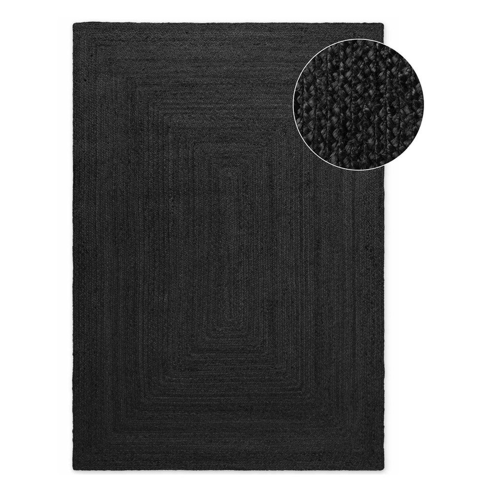 E-shop Čierny obojstranný/ručne tkaný jutový koberec 120x180 cm Juno – Hanse Home