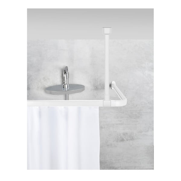 Biely držiak na strop pre sprchový záves Era – Wenko-image-2