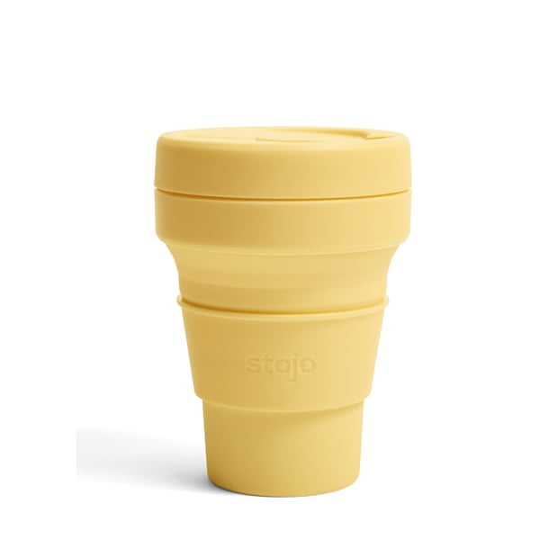 Žltý skladací cestovný hrnček Stojo Pocket Cup Mimosa, 355 ml