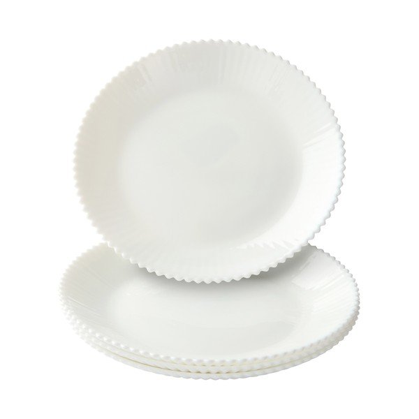 Biele sklenené taniere v súprave 4 ks ø 25 cm Alessia – Jotex