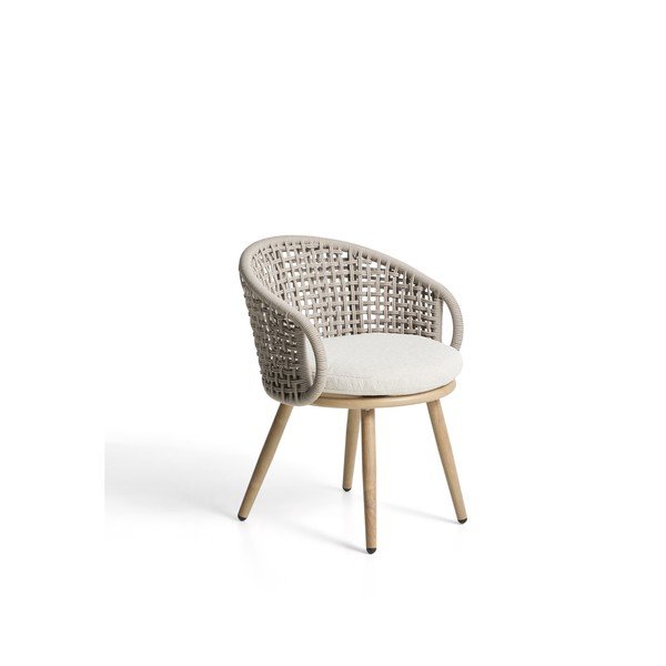 Taupe polstrovaná záhradná stolička Lidario – Kave Home