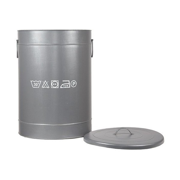 Kovový kôš na špinavé prádlo LABEL51, ⌀ 40 cm-image-3