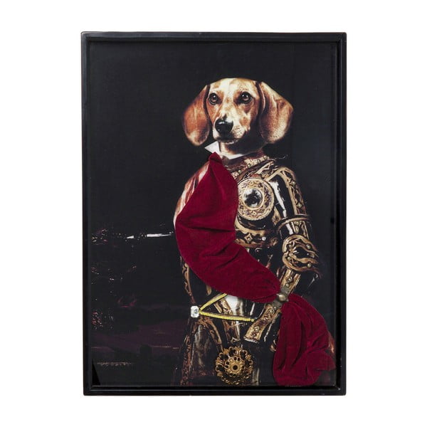 Obraz v ráme Kare Design Sir Dog, 80 × 60 cm