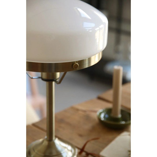 Krémovobiela/v mosadznej farbe stolová lampa (výška  39 cm) Aurelia – Markslöjd-image-2