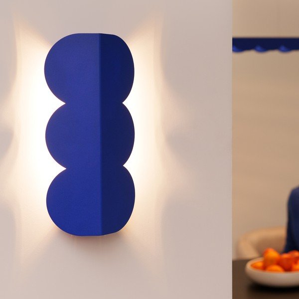 Tmavomodré hliníkové nástenné svietidlo BISCUIT – Thoro-image-2