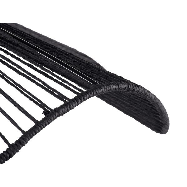 Čierne kovové závesné svietidlo s tienidlom z papierového výpletu ø 80 cm Sombra – Leitmotiv-image-4