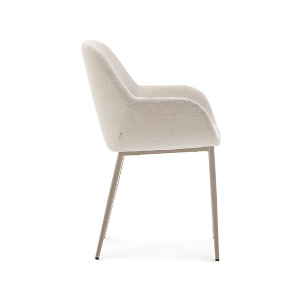 Krémovobiele čalúnené jedálenské kreslo Konna – Kave Home-image-2