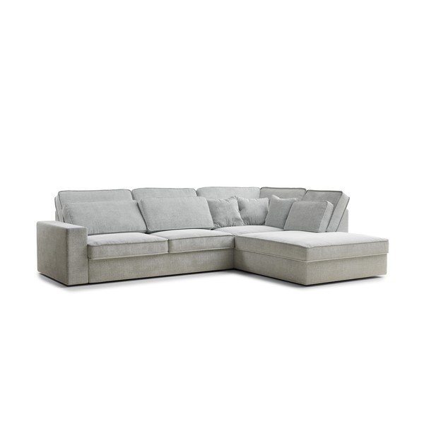 Svetlosivá ženilková rohová pohovka (pravý roh/do L) Kirou – Maison de Rêve-image-2