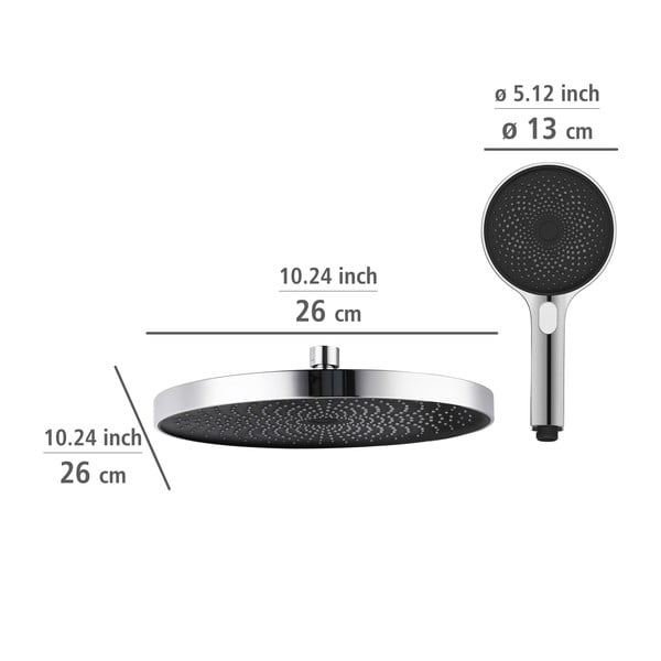 Sprchový set z nerezovej ocele v lesklej striebornej farbe 120 cm Soft Water – Wenko-image-3