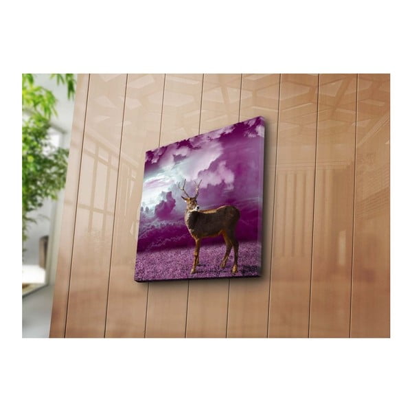 Dekoratívny obraz Reindeer Purple, 45 x 45 cm