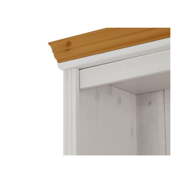 Biela vitrína z borovicového dreva 74x223 cm Anita – Støraa-image-1