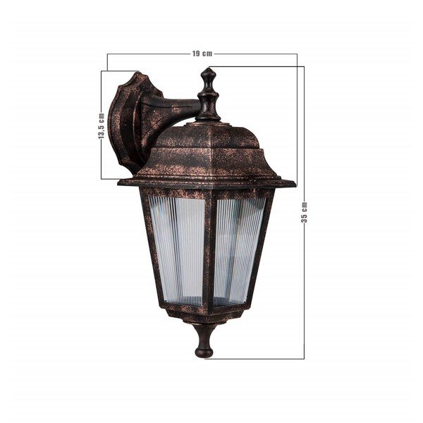 Nástenné vonkajšie svietidlo bronzovej farby Montmarte, 19 x 15 x 15 cm-image-1