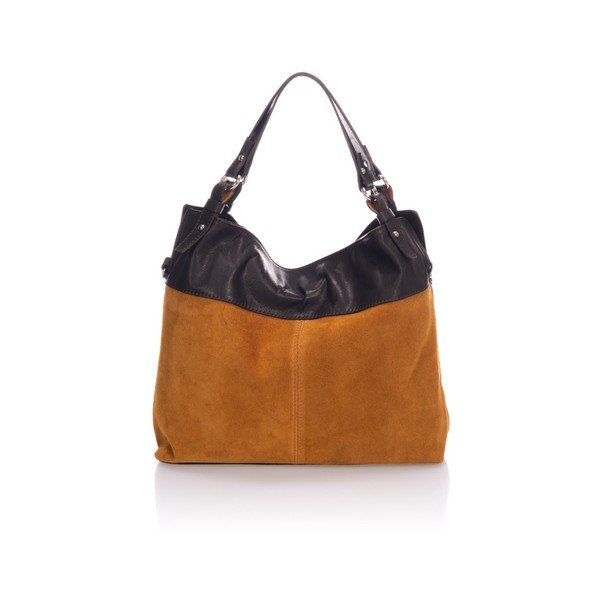 Koňakovohnedá kožená kabelka Markese Sailor-image-2