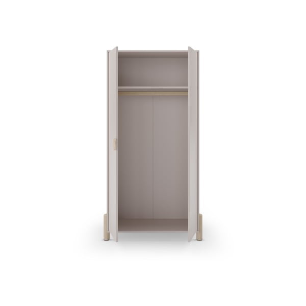 Krémová detská šatníková skriňa z borovicového dreva 93x180 cm Enola – Marckeric-image-4