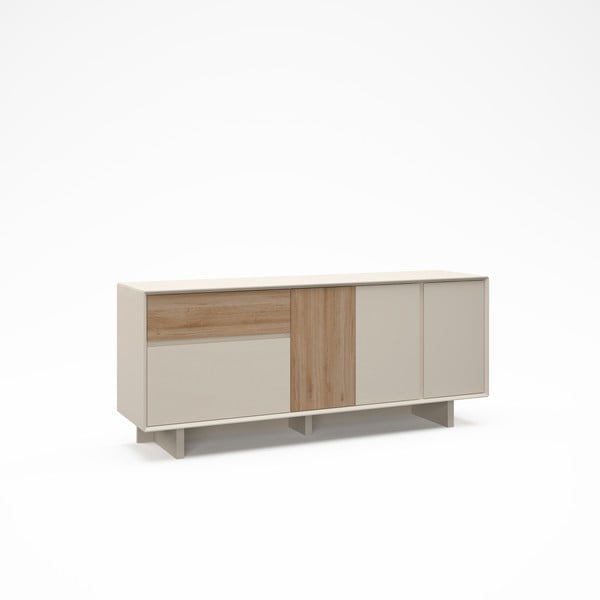 Komoda v béžovej a prírodnej farbe v dekore duba 180x76x45 cm Carpi – Marckeric-image-4