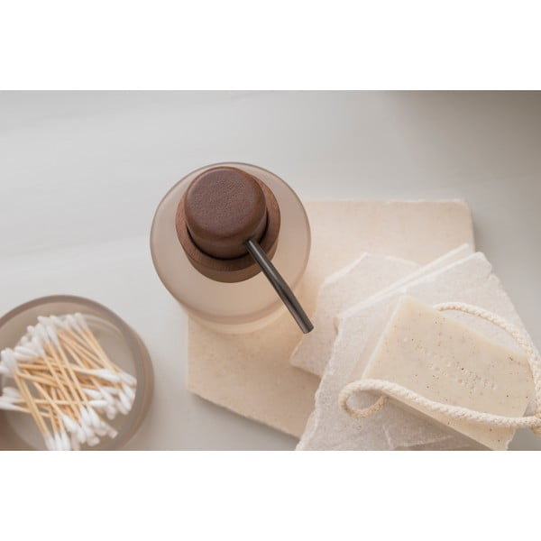 Béžový sklenený dávkovač mydla 310 ml Modest – Mette Ditmer Denmark-image-1