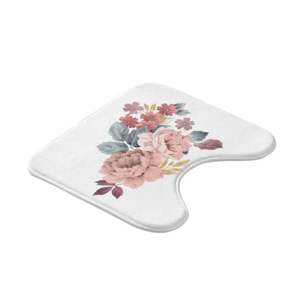 Biela/ružová WC kúpeľňová predložka 45x45 cm Jayana – douceur d'intérieur-image-3
