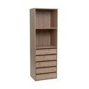 Otvorená modulárna skriňa v dekore duba v prírodnej farbe 60x180x45 cm Modular – Casa Selección