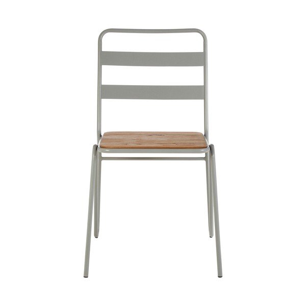Sivá/v prírodnej farbe jedálenská stolička z brestového dreva District – Premier Housewares-image-2