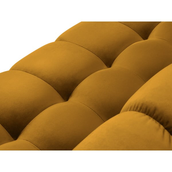 Žltá zamatová rohová pohovka Cosmopolitan Design Bali, pravý roh-image-1