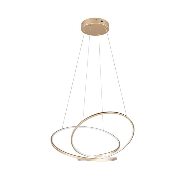 LED stmievateľné závesné svietidlo v zlatej farbe Darvin – Trio