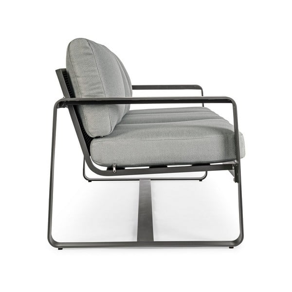 Sivá hliníková záhradná pohovka Merrigan   – Bizzotto-image-3