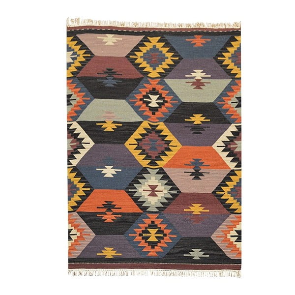 Ručne tkaný koberec Kilim Ehdi, 125 x 185 cm