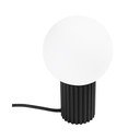 Čierna stolová lampa so skleneným tienidlom (výška  19 cm) Orbital – Sollux