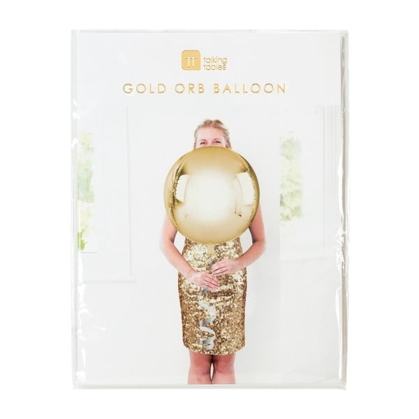 Balón v zlatej farbe Talking Tables Orb, ⌀ 40 cm