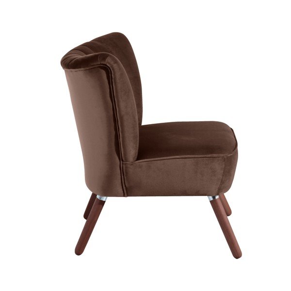 Tmavohnedé kreslo Max Winzer Alessandro Velour-image-1