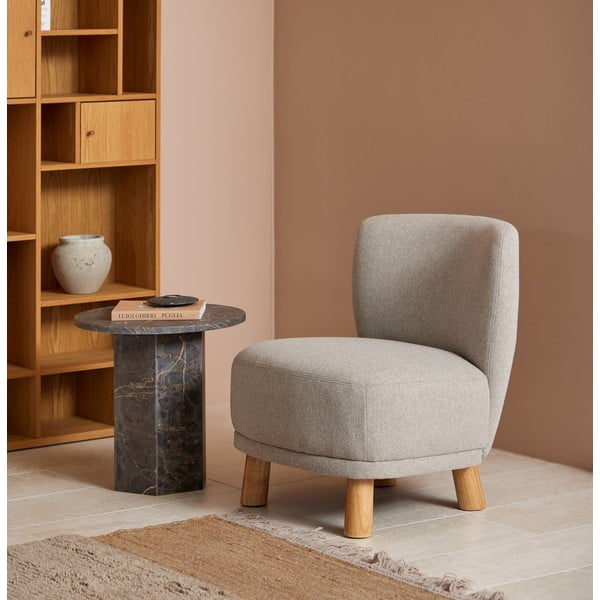 Mramorový okrúhly odkladací stolík ø 50 cm Naxos – Actona-image-1